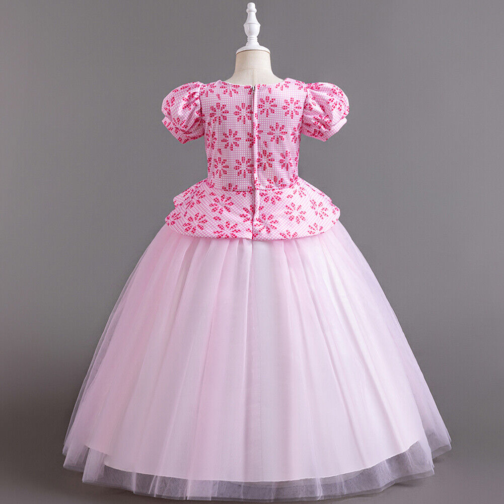 Kids Flower Girls Long Dress Bridesmaid Princess Wedding Christmas Party Gown - Picture 38 of 60