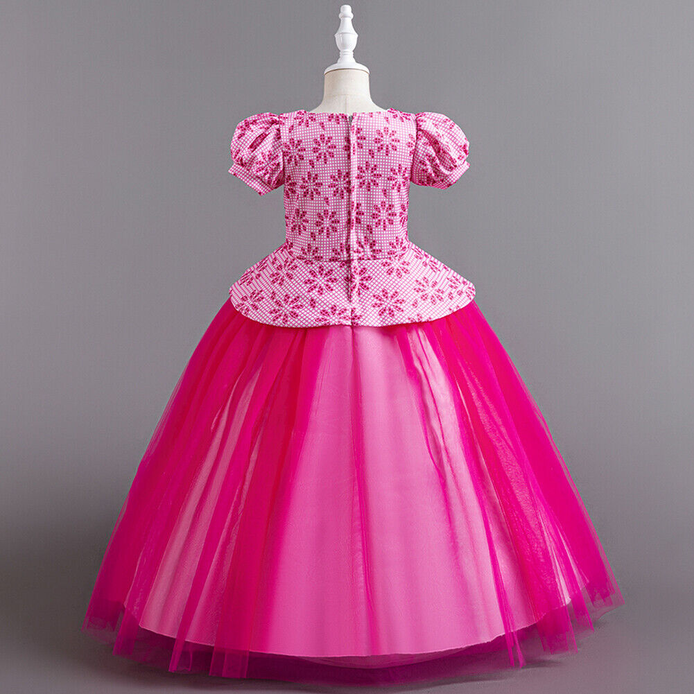 Kids Flower Girls Long Dress Bridesmaid Princess Wedding Christmas Party Gown - Picture 45 of 60