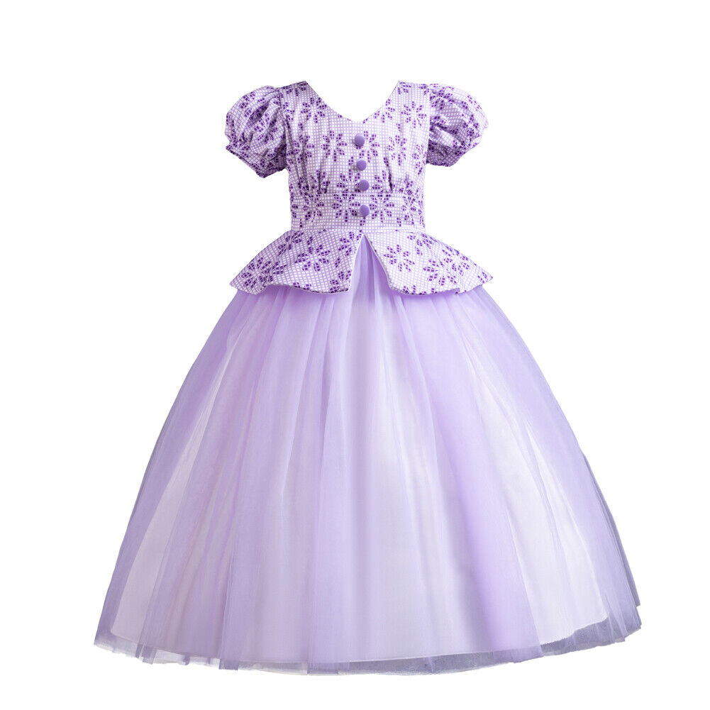 Kids Flower Girls Long Dress Bridesmaid Princess Wedding Christmas Party Gown - Picture 52 of 60
