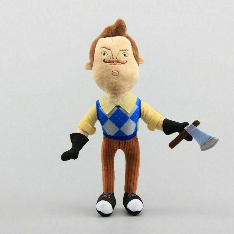 Hello Neighbor Flashlight Butcher Neighbor Plush Figure Toy Stuffed Doll Gift