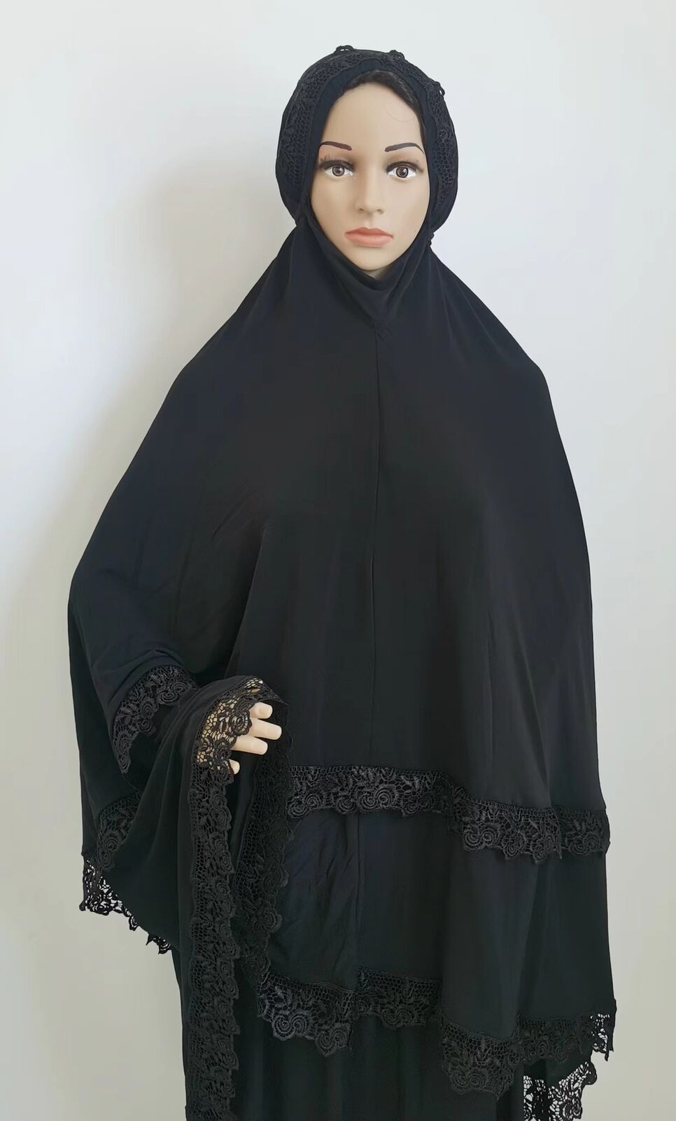 Women Muslim Kaftan Arab Hijab Robe Set Islamic Abaya Loose Casual Burqas 2Piece