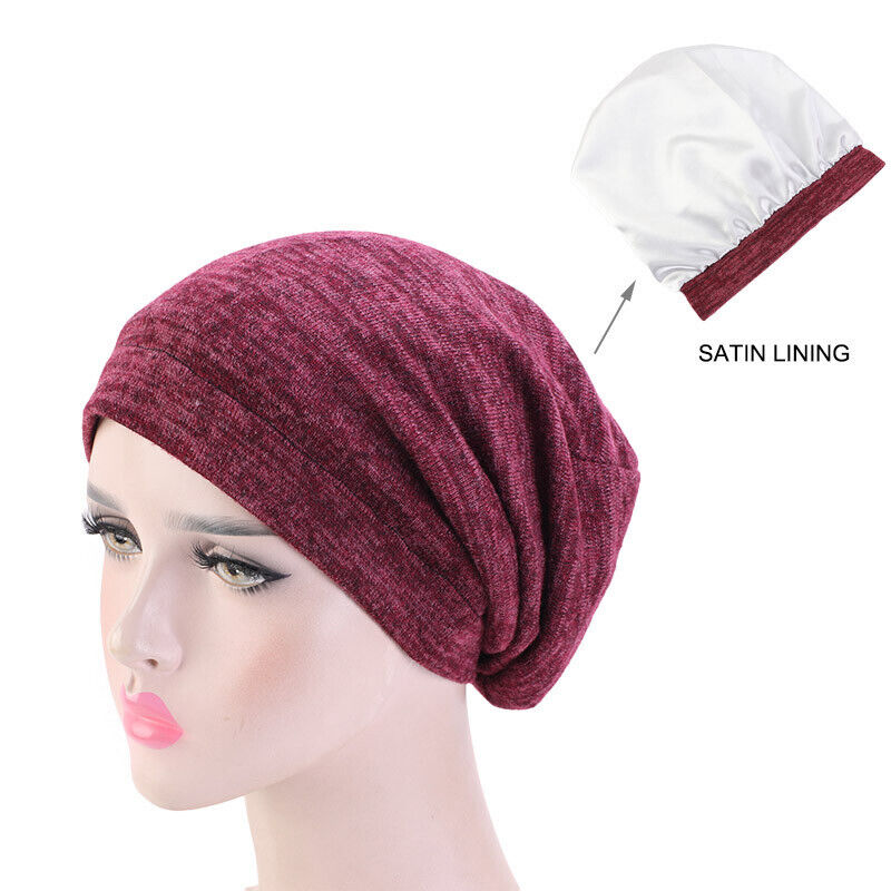 Muslim Women Turban Hijab Hat Hair Loss Bonnet Chemo Cap Head Wrap Cover Beanies - Picture 52 of 140