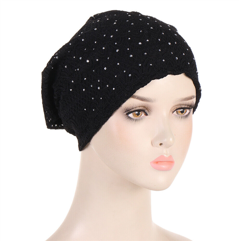 Muslim Women Turban Hijab Hat Hair Loss Bonnet Chemo Cap Head Wrap Cover Beanies - Picture 100 of 140