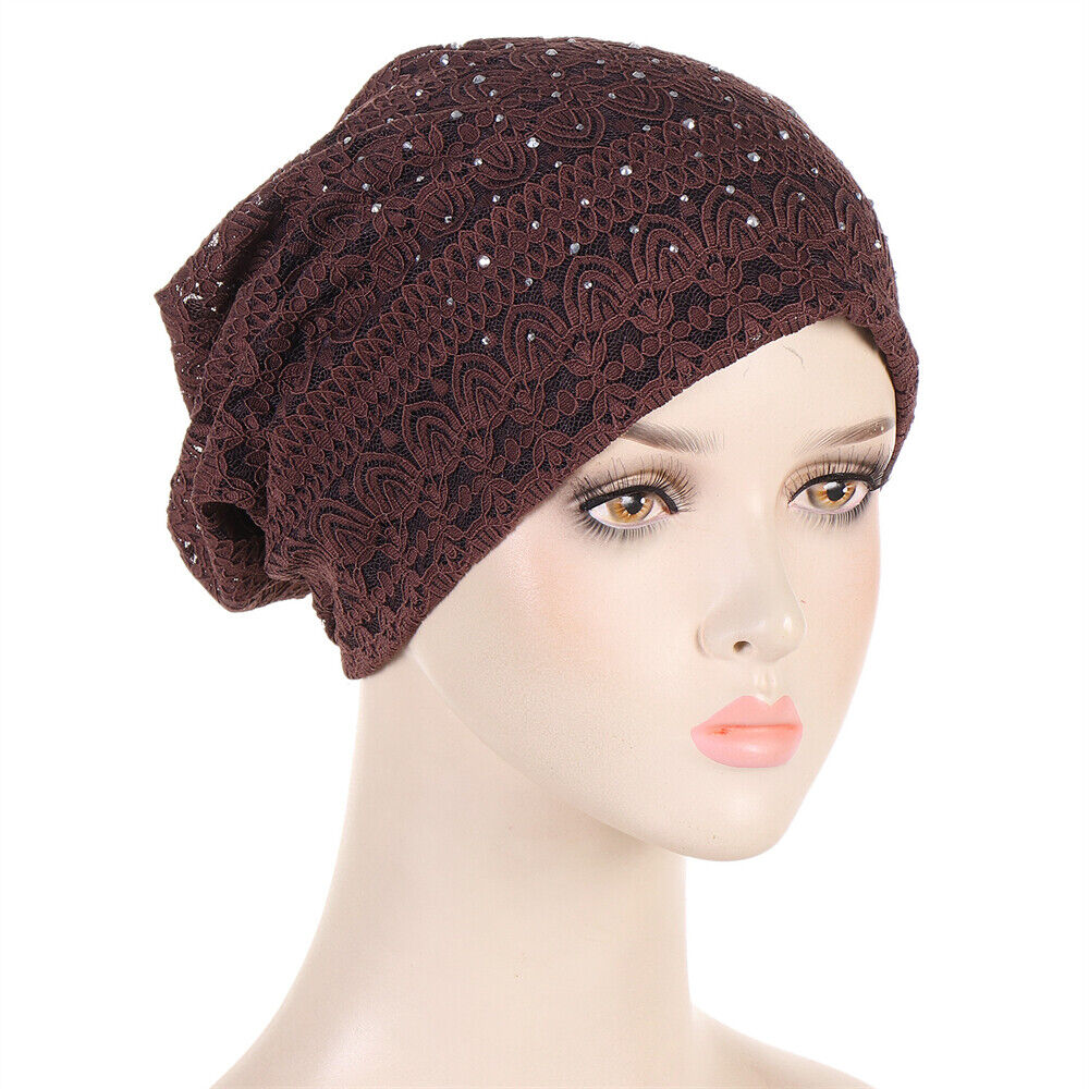 Muslim Women Turban Hijab Hat Hair Loss Bonnet Chemo Cap Head Wrap Cover Beanies - Picture 101 of 140
