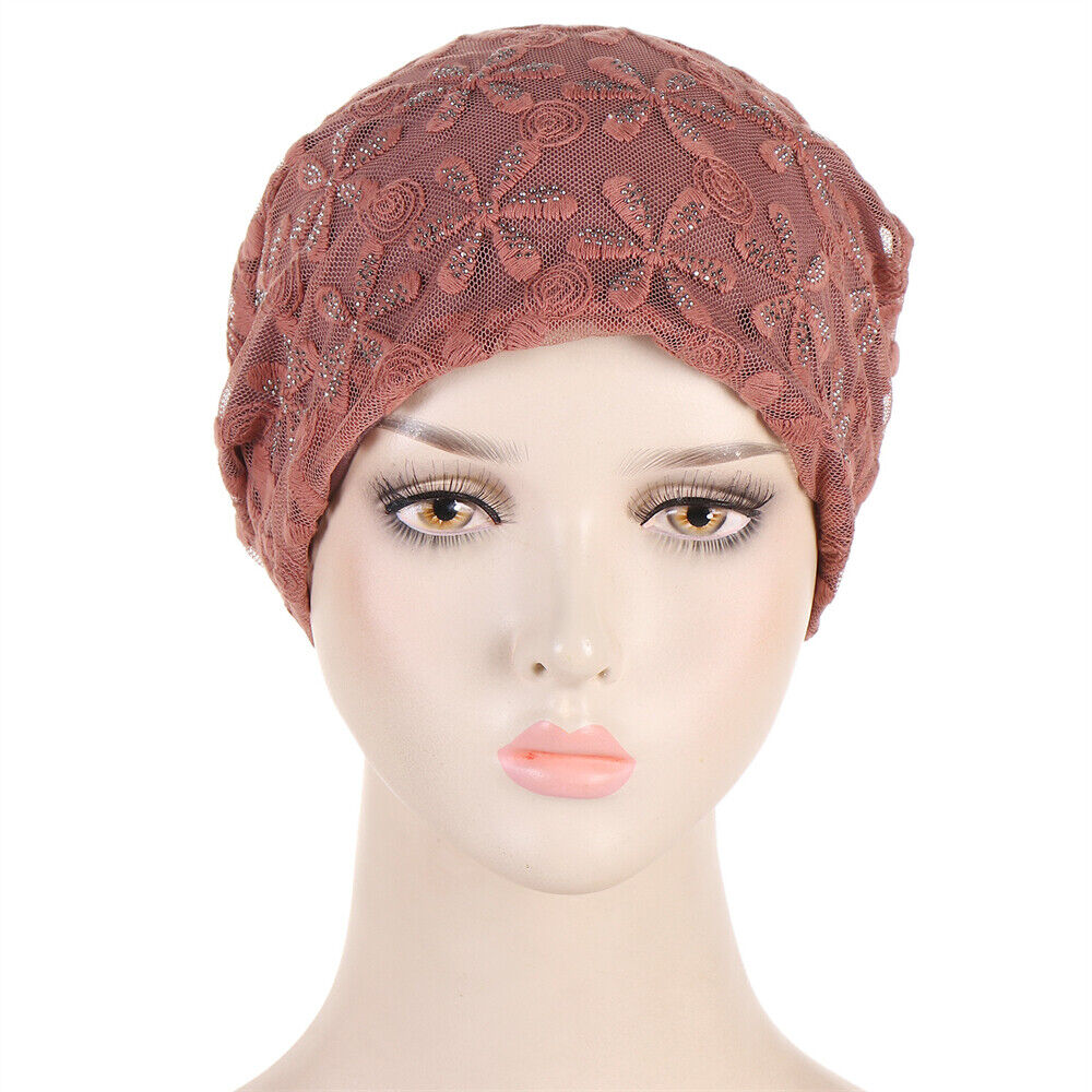 Muslim Women Turban Hijab Hat Hair Loss Bonnet Chemo Cap Head Wrap Cover Beanies - Picture 107 of 140
