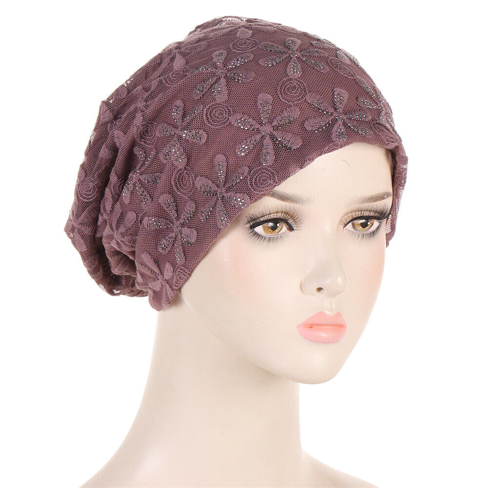Muslim Women Turban Hijab Hat Hair Loss Bonnet Chemo Cap Head Wrap Cover Beanies - Picture 110 of 140