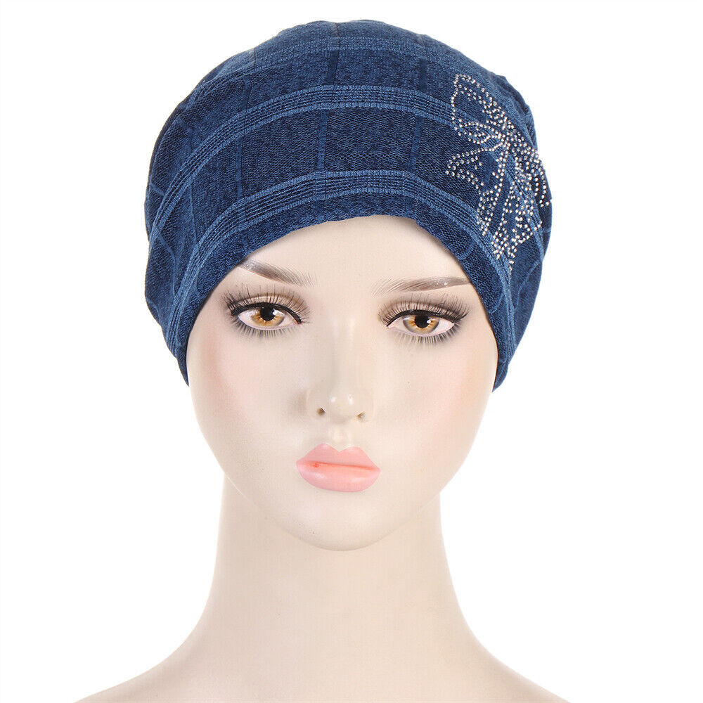 Muslim Women Turban Hijab Hat Hair Loss Bonnet Chemo Cap Head Wrap Cover Beanies - Picture 115 of 140