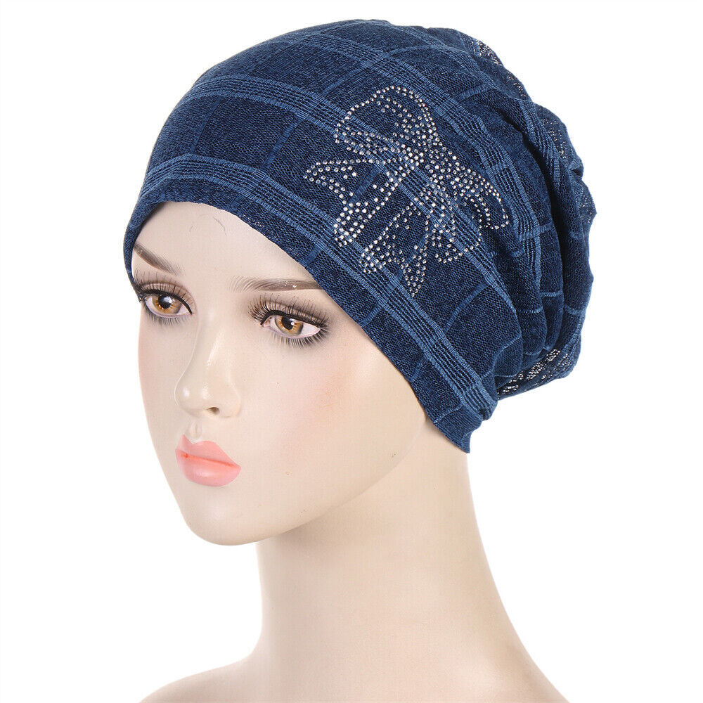 Muslim Women Turban Hijab Hat Hair Loss Bonnet Chemo Cap Head Wrap Cover Beanies - Picture 117 of 140