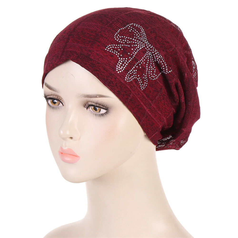 Muslim Women Turban Hijab Hat Hair Loss Bonnet Chemo Cap Head Wrap Cover Beanies - Picture 120 of 140