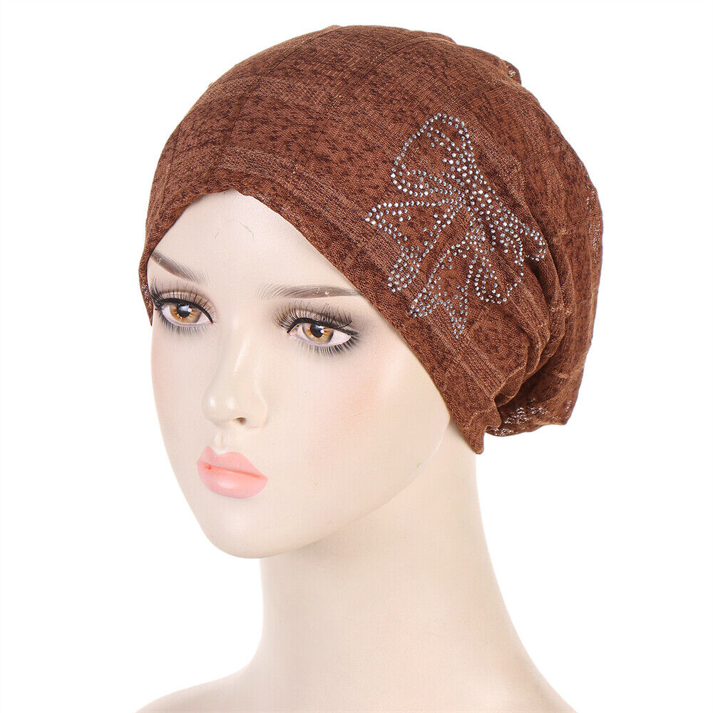 Muslim Women Turban Hijab Hat Hair Loss Bonnet Chemo Cap Head Wrap Cover Beanies - Picture 121 of 140