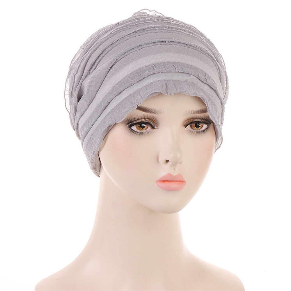 Muslim Women Turban Hijab Hat Hair Loss Bonnet Chemo Cap Head Wrap Cover Beanies - Picture 133 of 140