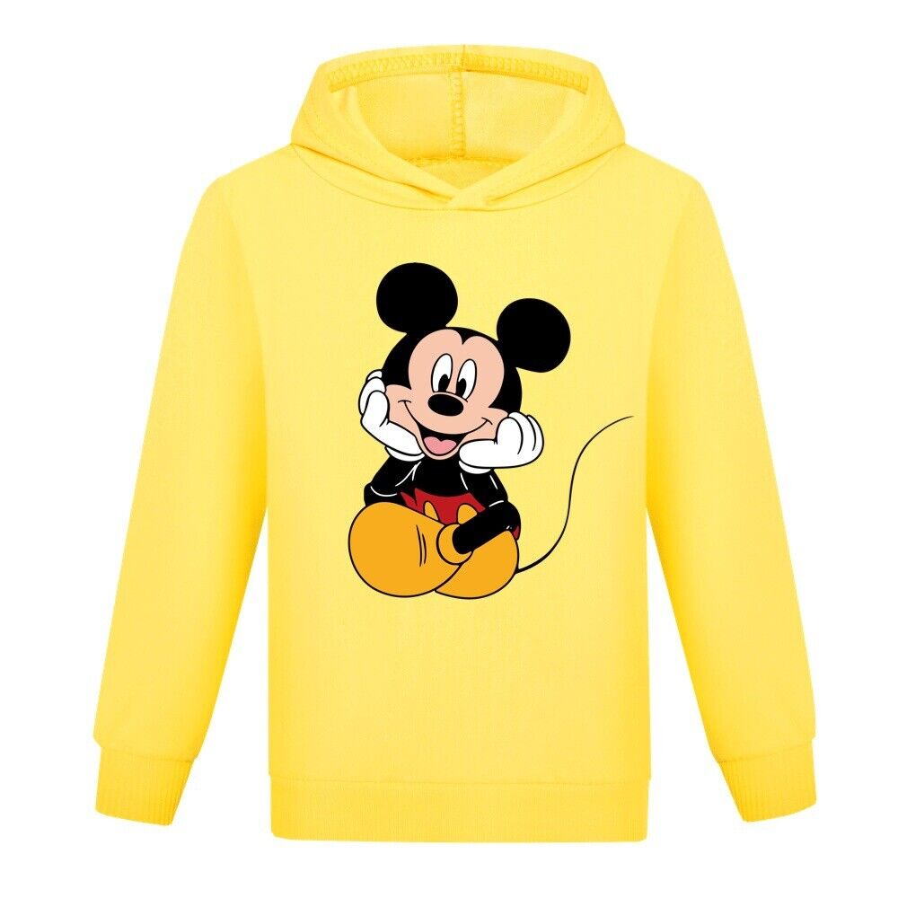 Kids Boys Girls Mickey Mouse Hoodie Sweatshirt Casual Hooded Jumper Pullover - Picture 21 of 32