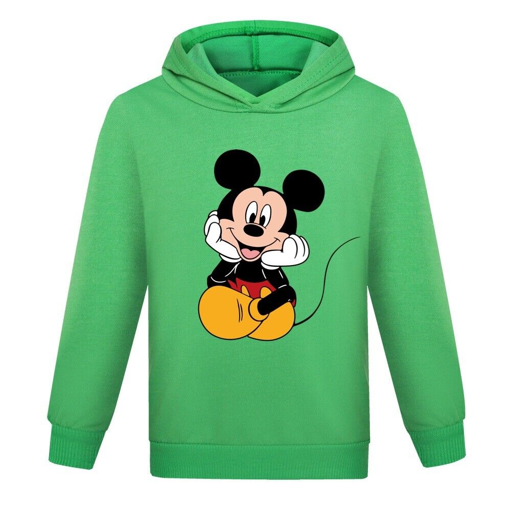 Kids Boys Girls Mickey Mouse Hoodie Sweatshirt Casual Hooded Jumper Pullover - Picture 25 of 32