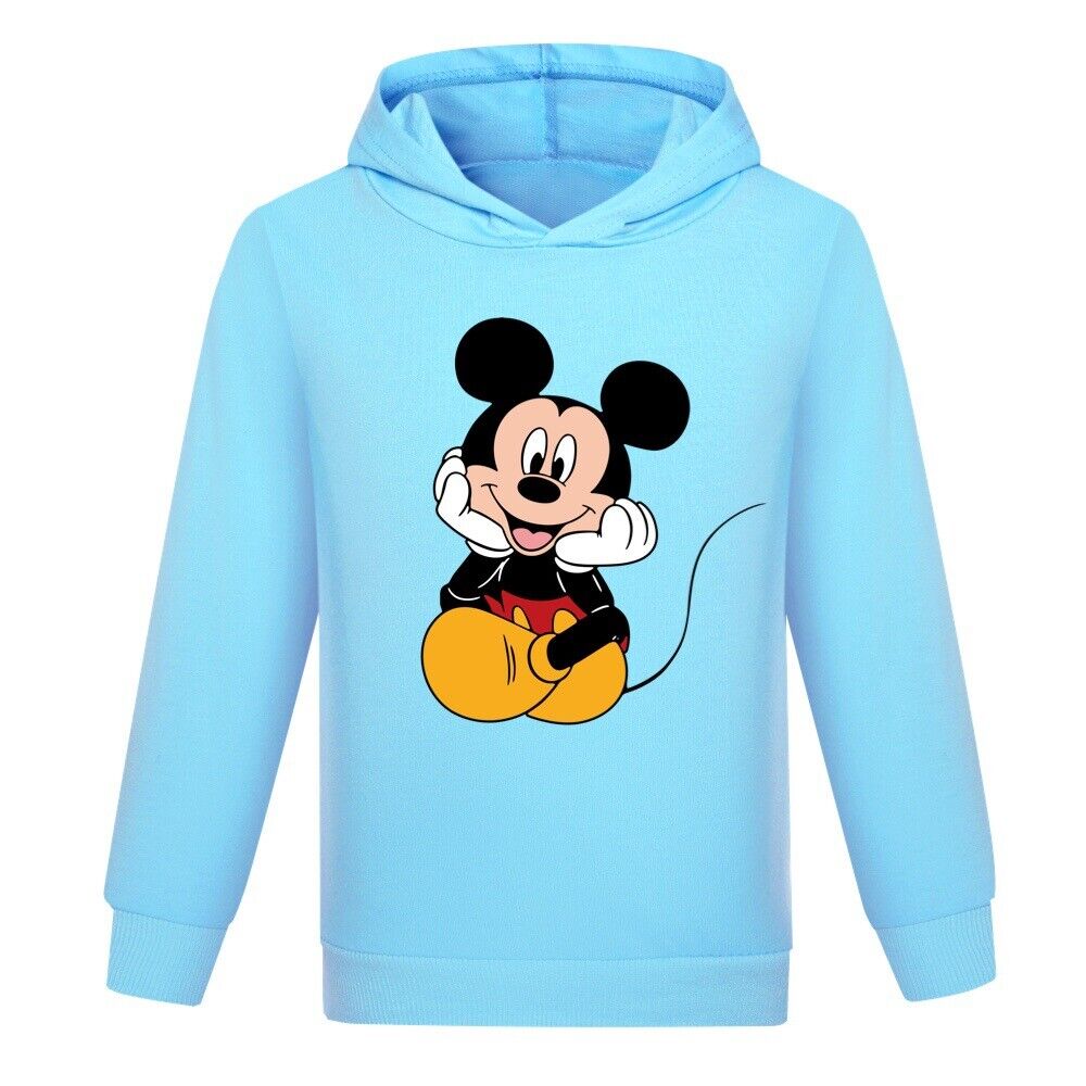 Kids Boys Girls Mickey Mouse Hoodie Sweatshirt Casual Hooded Jumper Pullover - Picture 27 of 32
