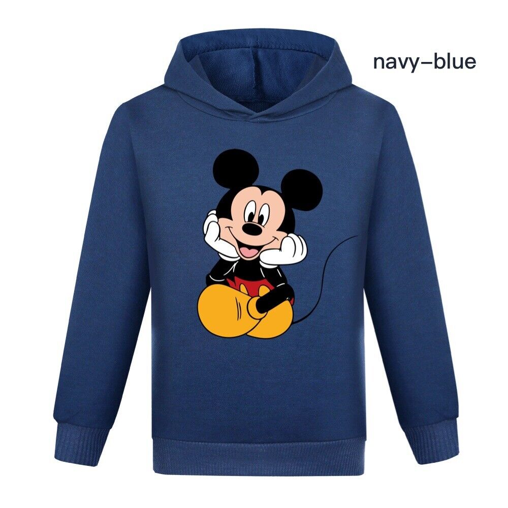 Kids Boys Girls Mickey Mouse Hoodie Sweatshirt Casual Hooded Jumper Pullover - Picture 28 of 32