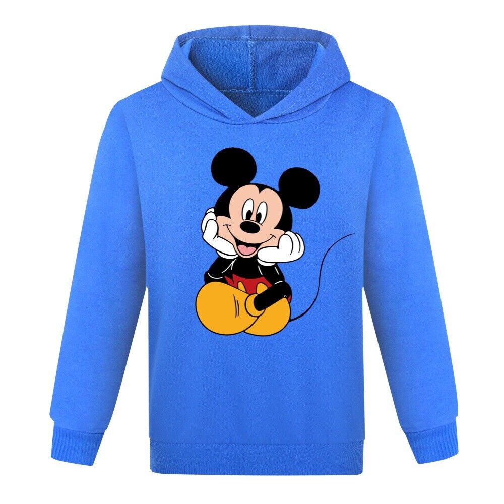 Kids Boys Girls Mickey Mouse Hoodie Sweatshirt Casual Hooded Jumper Pullover - Picture 29 of 32