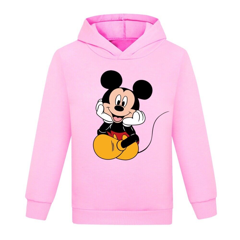 Kids Boys Girls Mickey Mouse Hoodie Sweatshirt Casual Hooded Jumper Pullover - Picture 30 of 32