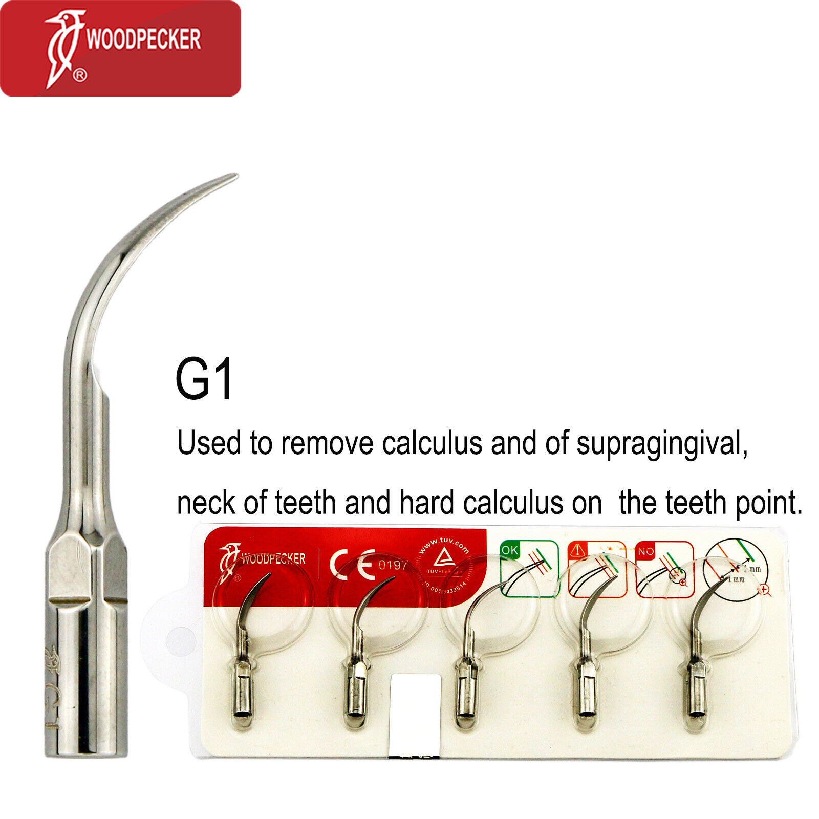 Escalador ultrasónico dental pájaro carpintero pieza de mano LED puntas desmontables para EMS HW-5L - Imagen 25 de 48