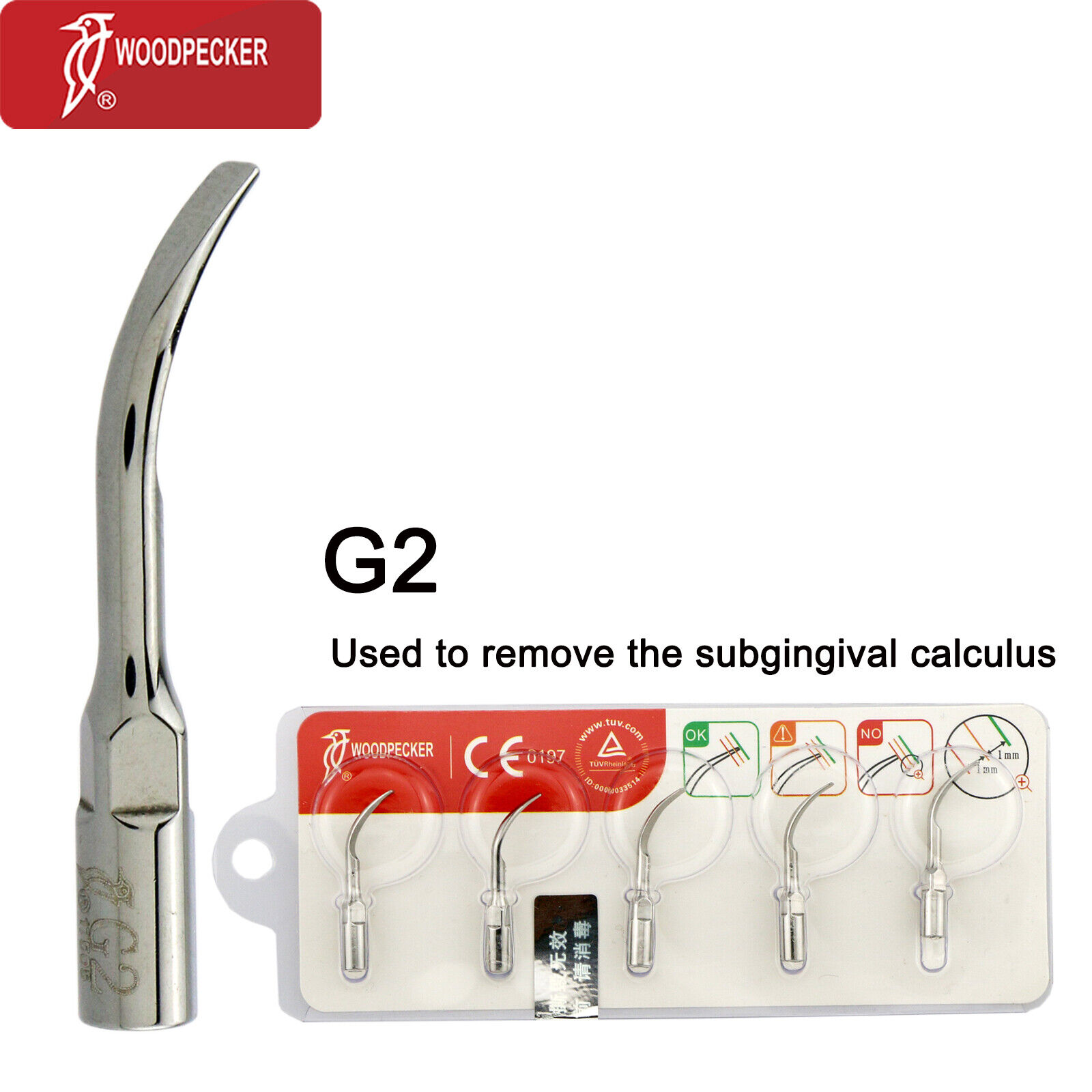 Escalador ultrasónico dental pájaro carpintero pieza de mano LED puntas desmontables para EMS HW-5L - Imagen 29 de 48
