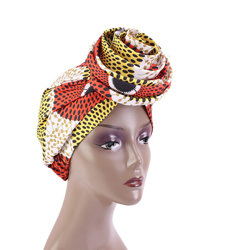 Muslim Women Flower Turban Hijab Hat Chemo Cap Hair Loss Beanie Wrap Headwear - Picture 16 of 35