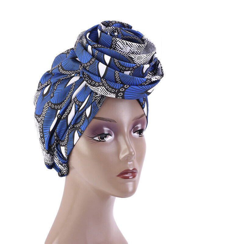 Muslim Women Flower Turban Hijab Hat Chemo Cap Hair Loss Beanie Wrap Headwear - Picture 18 of 35
