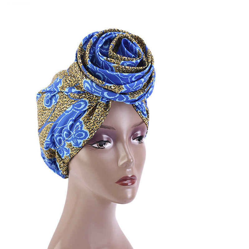 Muslim Women Flower Turban Hijab Hat Chemo Cap Hair Loss Beanie Wrap Headwear - Picture 19 of 35