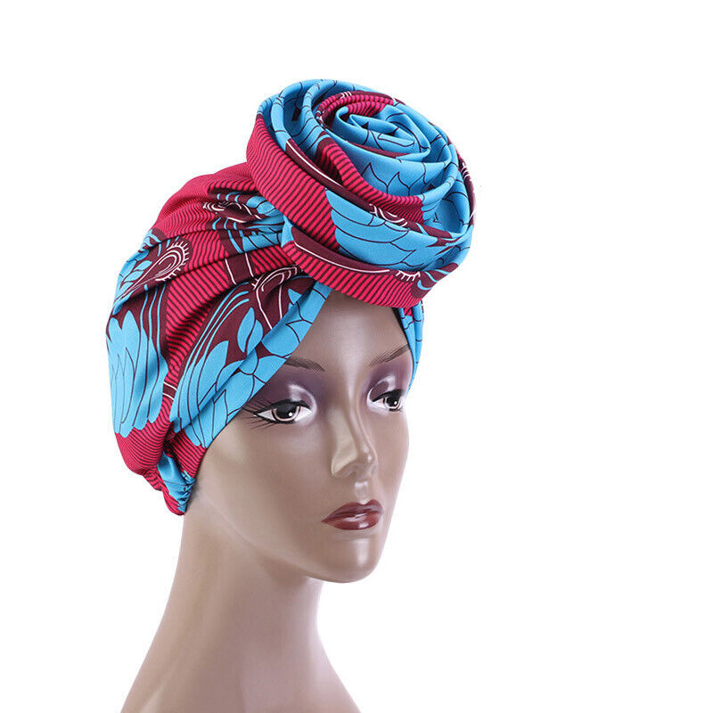 Muslim Women Flower Turban Hijab Hat Chemo Cap Hair Loss Beanie Wrap Headwear - Picture 20 of 35