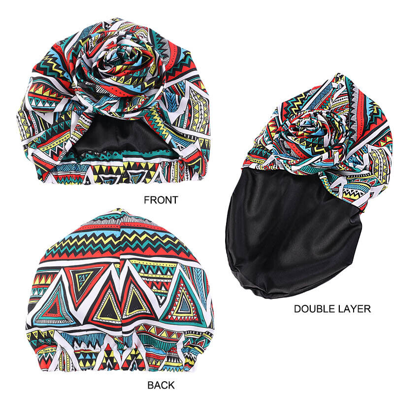 Muslim Women Flower Turban Hijab Hat Chemo Cap Hair Loss Beanie Wrap Headwear - Picture 22 of 35