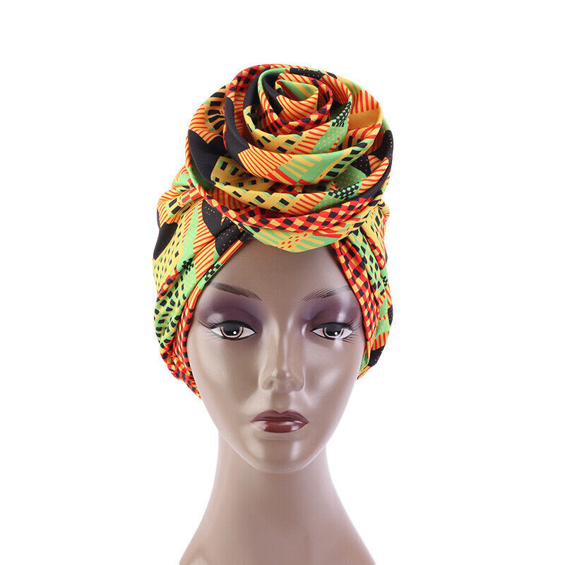 Muslim Women Flower Turban Hijab Hat Chemo Cap Hair Loss Beanie Wrap Headwear - Picture 24 of 35