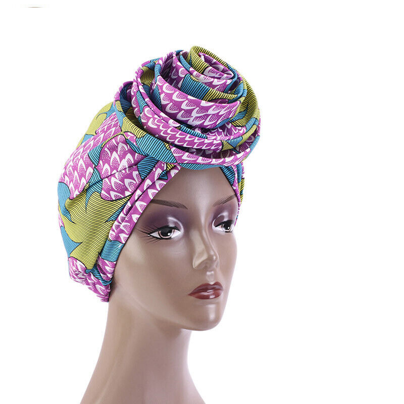 Muslim Women Flower Turban Hijab Hat Chemo Cap Hair Loss Beanie Wrap Headwear - Picture 28 of 35