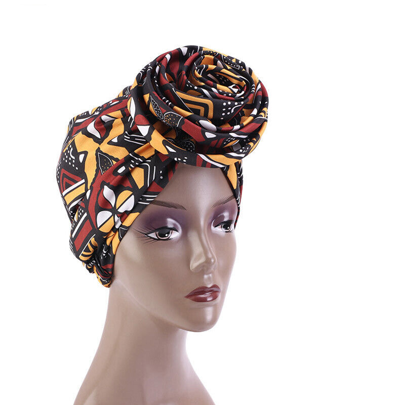 Muslim Women Flower Turban Hijab Hat Chemo Cap Hair Loss Beanie Wrap Headwear - Picture 30 of 35