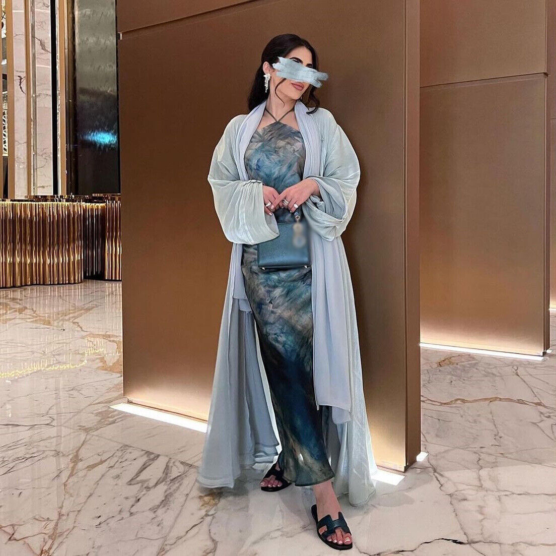 Dubai Satin offener Kimono Strickjacke Abaya muslimische Frauen Kleid Kaftan islamischer Ramadan - Bild 27 von 60