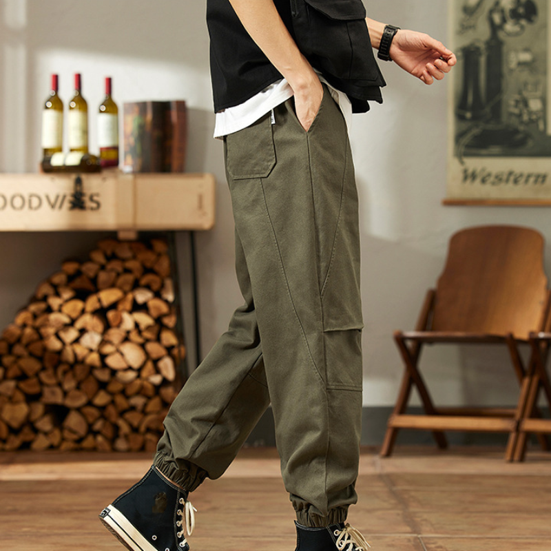 Men's Overalls Cargo Pants Fashion Loose Sweatpants Trousers Basic Casual Pants - Picture 15 of 15