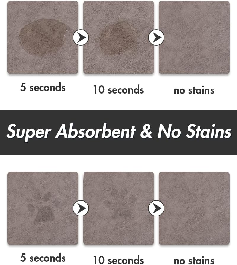 Absorbent Pet Food Mat-Dog Food Mat Anti Stains Quick Dry Dog Mat for Food and W