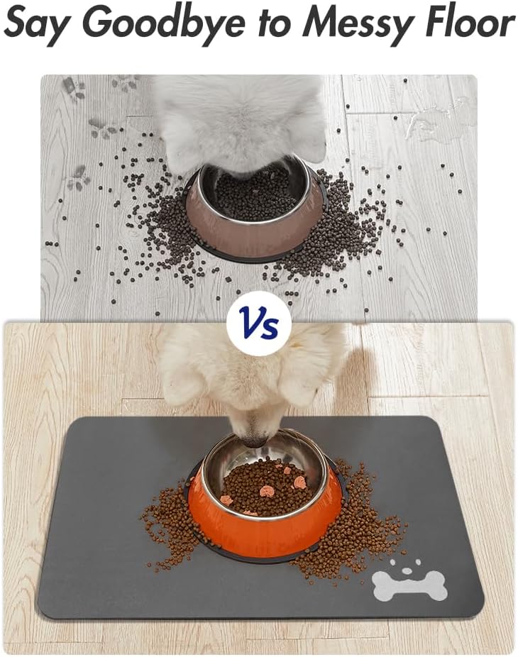 Estera absorbente de alimentos para mascotas estera de alimentos para perros antimanchas estera de secado rápido para perros para comida y W - Imagen 10 de 66