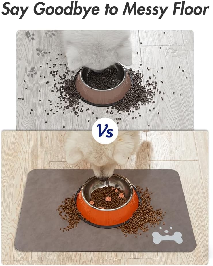 Estera absorbente de alimentos para mascotas estera de alimentos para perros antimanchas estera de secado rápido para perros para comida y W - Imagen 24 de 66