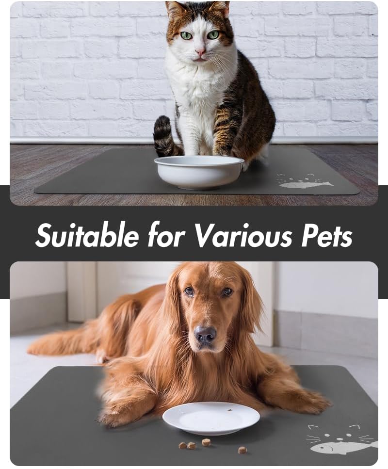 Estera absorbente de alimentos para mascotas estera de alimentos para perros antimanchas estera de secado rápido para perros para comida y W - Imagen 36 de 66