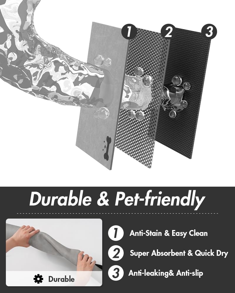 Estera absorbente de alimentos para mascotas estera de alimentos para perros antimanchas estera de secado rápido para perros para comida y W - Imagen 51 de 66