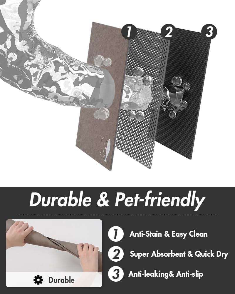 Estera absorbente de alimentos para mascotas estera de alimentos para perros antimanchas estera de secado rápido para perros para comida y W - Imagen 65 de 66