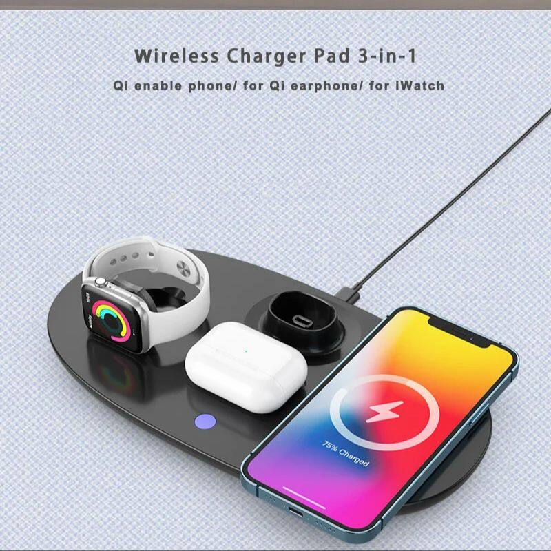 GEAR WALKER 4-in-1 Qi Wireless Charger with Headphone Holder 15W Fast Charging D