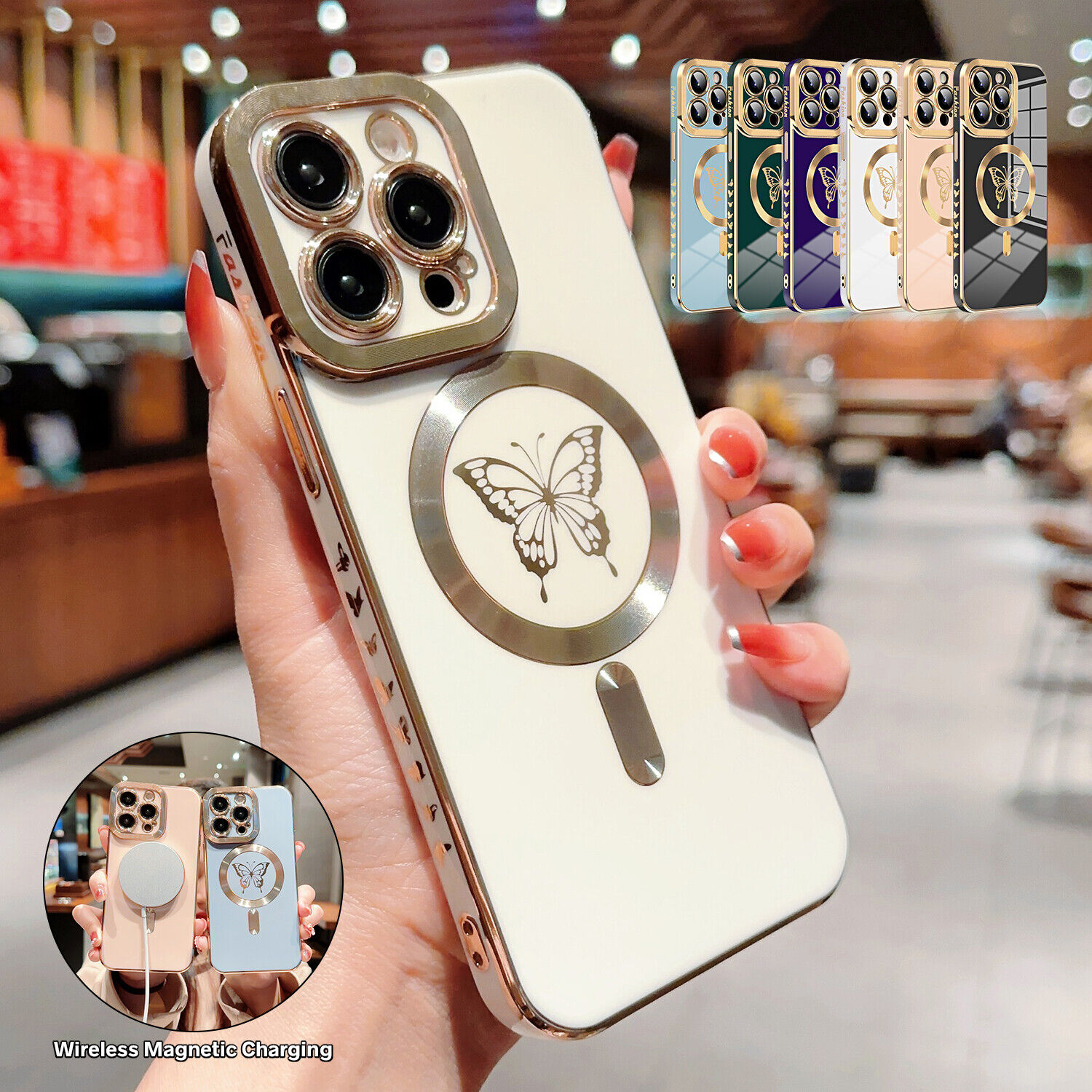 Mag Safe Magnetic Plating Bumper Case For iPhone 15 Pro Max 13 14 12 WOMEN Girls - Picture 27 of 30