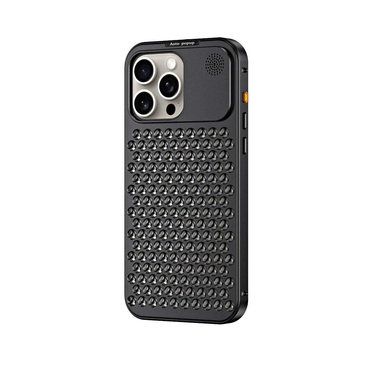 Custodia in lega metallica aromaterapia dissipazione calore per iPhone 14 15 Pro Max 13 12Pro - Foto 25 di 30