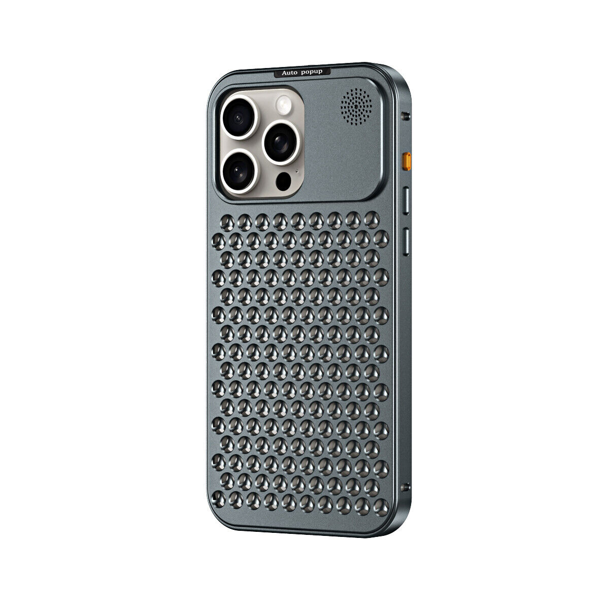Custodia in lega metallica aromaterapia dissipazione calore per iPhone 14 15 Pro Max 13 12Pro - Foto 29 di 30