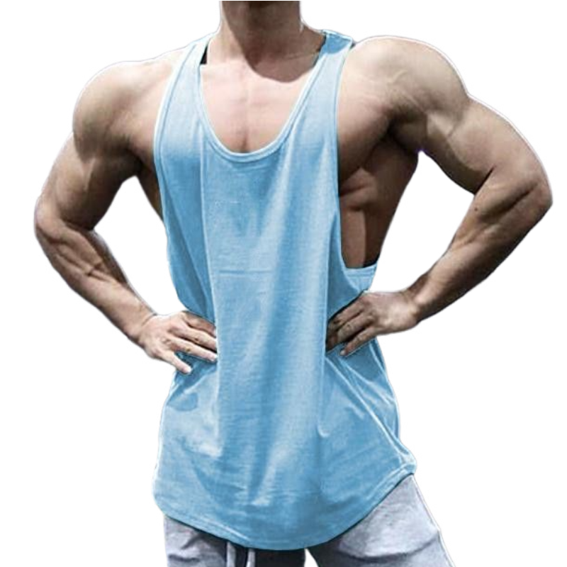 Mens Workout Muscle Bodybuilding Tank Tops Tee Gym Training Vest Fitness T Shirt