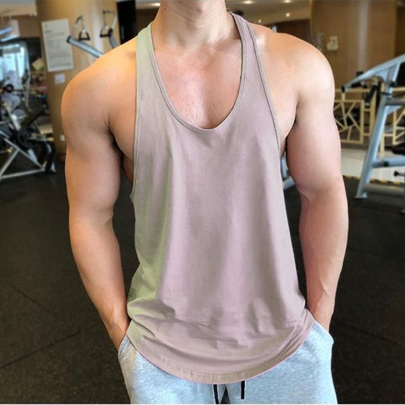 Mens Workout Muscle Bodybuilding Tank Tops Tee Gym Training Vest Fitness T Shirt