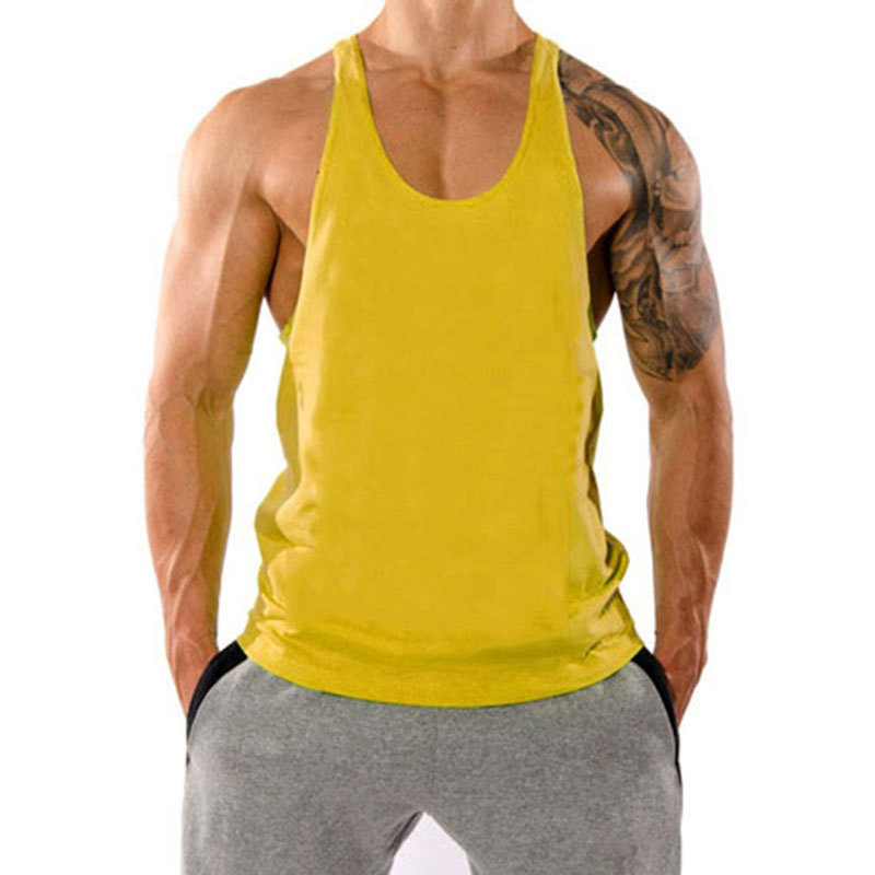 Men Vest Sleeveless Bodybuilding Fitness Muscle Workouk T-shirt Gym Tank Top