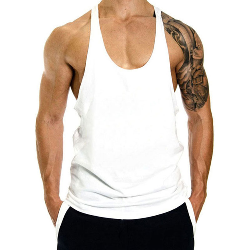 Men Vest Sleeveless Bodybuilding Fitness Muscle Workouk T-shirt Gym Tank Top