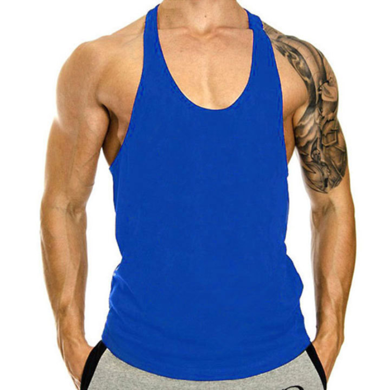 Men Vest Sleeveless Bodybuilding Fitness Muscle Workouk T-shirt Gym Tank Top