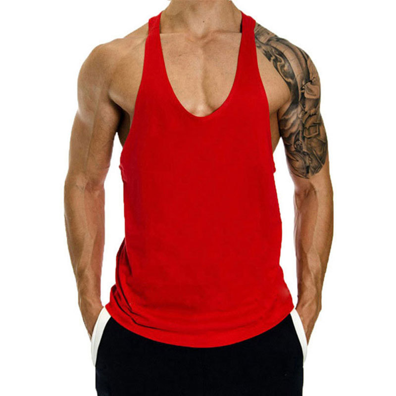 Men Vest Sleeveless Bodybuilding Fitness Muscle Workouk T-shirt Gym Tank Top