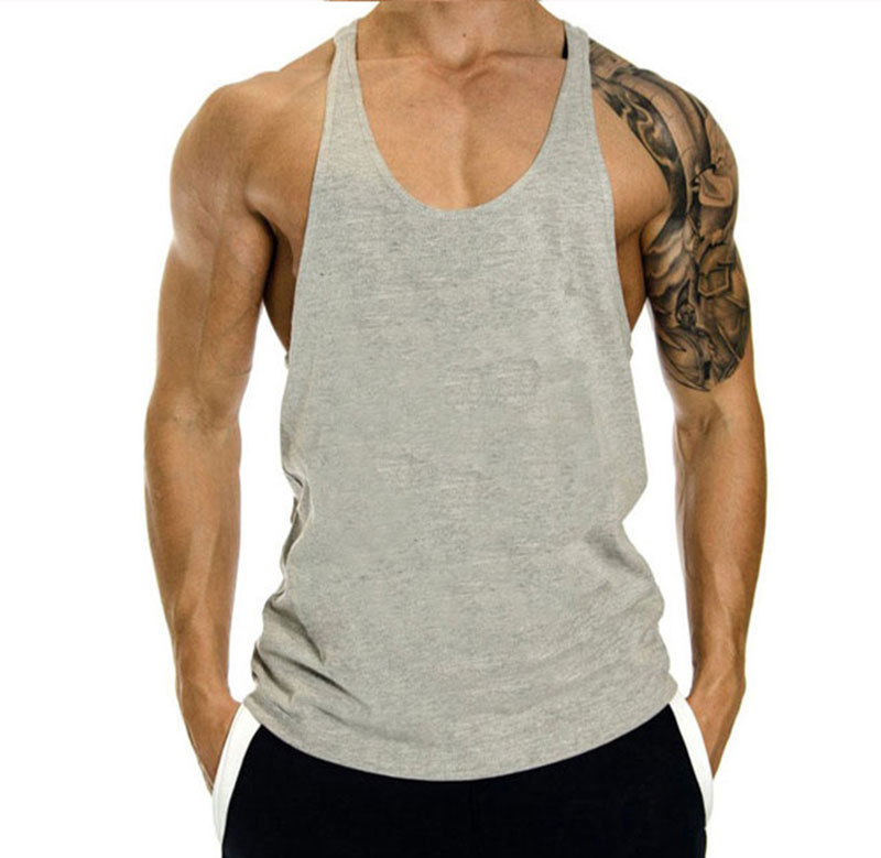 Men Vest Sleeveless Bodybuilding Fitness Muscle Workouk T-shirt Gym Tank Top